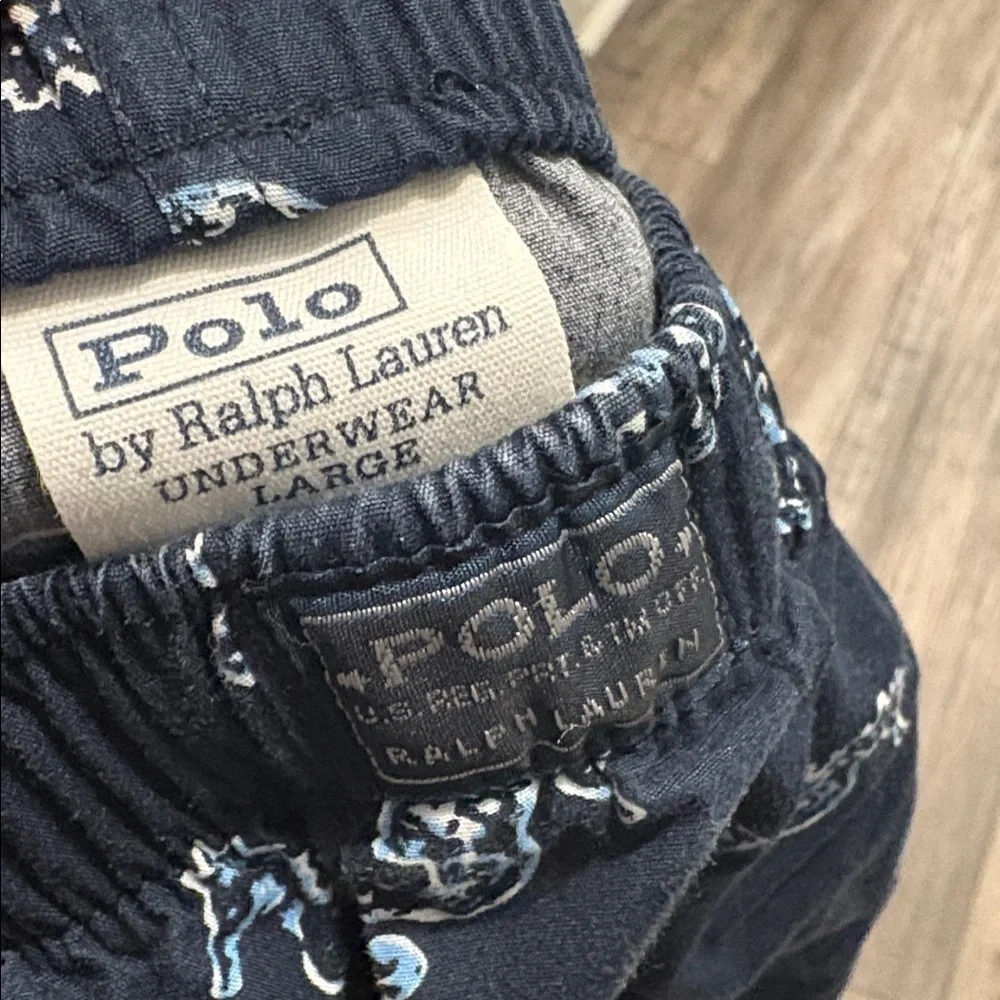 Polo Ralph Lauren navy cotton pajama pants seahorse print large